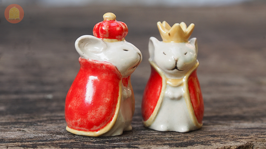 Ceramic Hamster Chess Set - Nghich Dat - Clay Play
