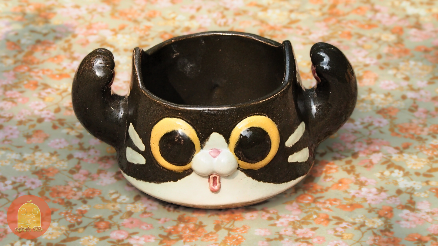 Mug-bowl Cat Mowl - Nghich Dat - Clay Play