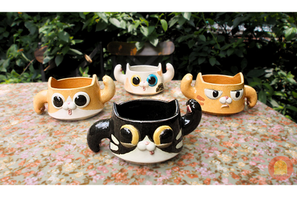 Mug-bowl Cat Mowl - Nghich Dat - Clay Play
